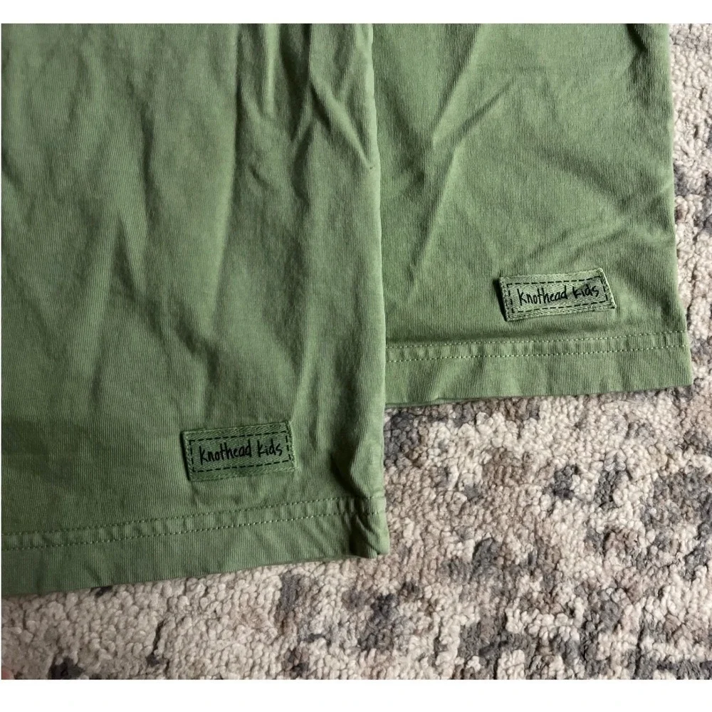 Knothead Kids Set of 2 Cotton Short Sleeve‎ T-Shirts Olive Green Size S